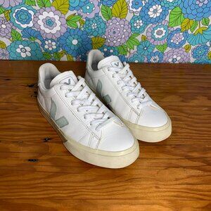 Veja Campo Leather Sneakers White/Matcha Size:6